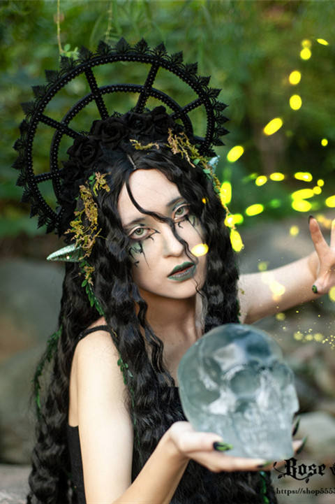 Rose Thorn Birdcage Crown Gothic Lolita Bonnet