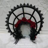 Rose Thorn Birdcage Crown Gothic Lolita Bonnet