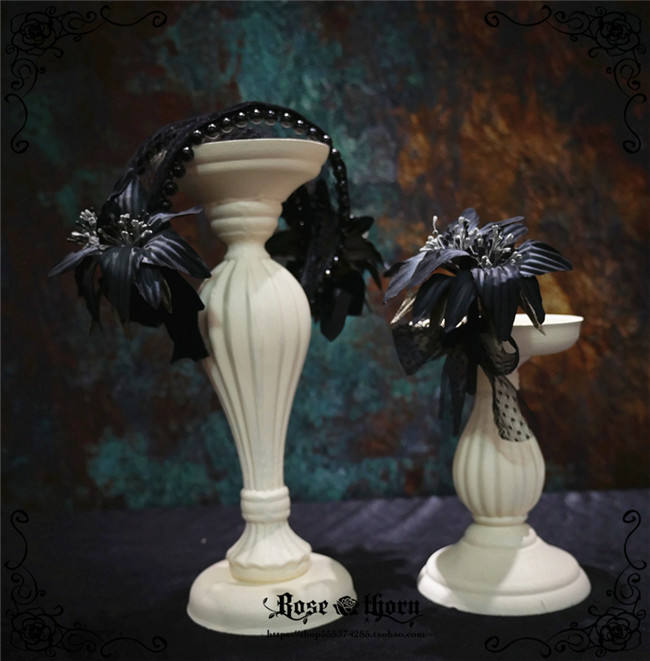 Rose Thorn Black Lily Gothic Lolita Headbow/Brooch