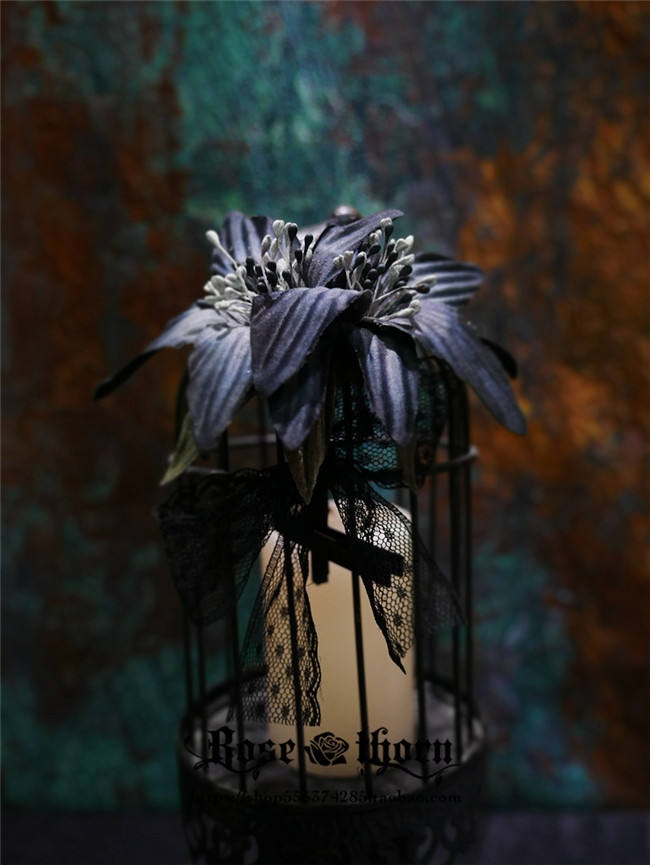 Rose Thorn Black Lily Gothic Lolita Headbow/Brooch