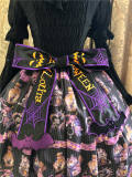Ghost Bat Embroidery Halloween Lolita Apron-Ready Made