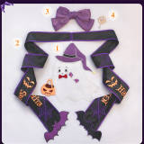 Ghost Bat Embroidery Halloween Lolita Apron-Ready Made