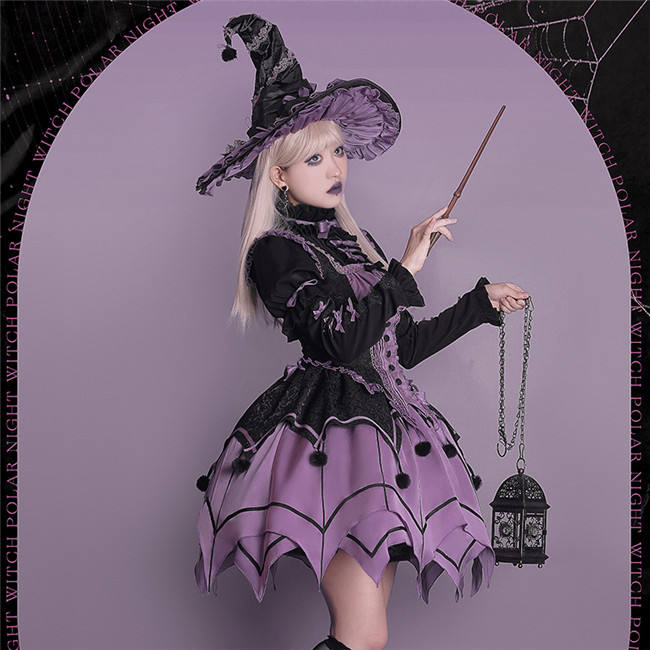 Polar Night Witch Halloween Retro Lolita Set