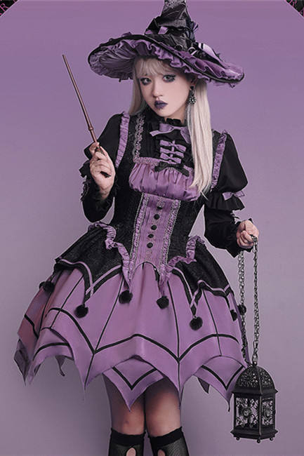 Polar Night Witch Halloween Retro Lolita Set
