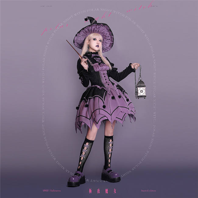 Polar Night Witch Halloween Retro Lolita Set
