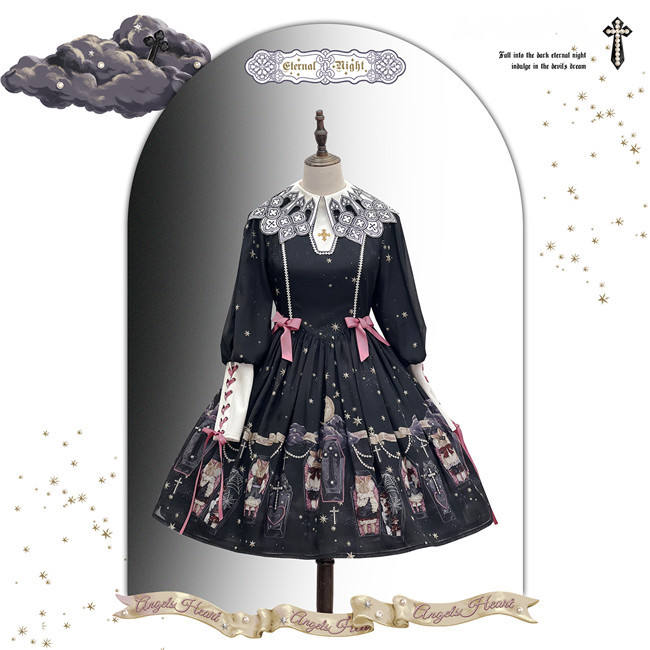 Angels Heart Lolita ~ Enteral Night Lolita OP/JSK -Pre-order