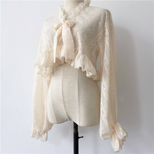 Misty Rain Dots Chiffon Bolero