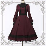 Red & Black Winter Vintage Lolita OP -Pre-order