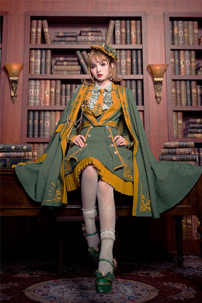 YUPBRO Lolita ~Sheffield College Lolita JSK -Blue Green
