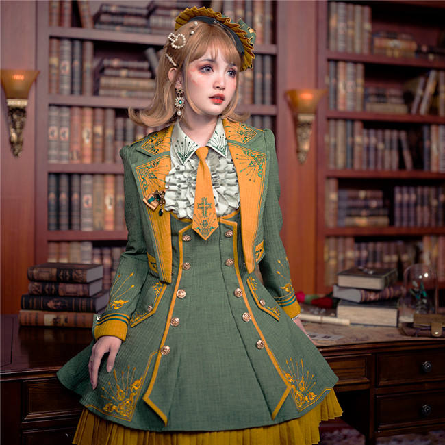 YUPBRO Lolita ~Sheffield College Lolita JSK -Blue Green