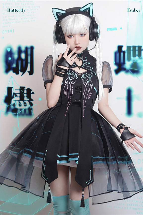 Halloween Cyberpunk Lolita JSK Set