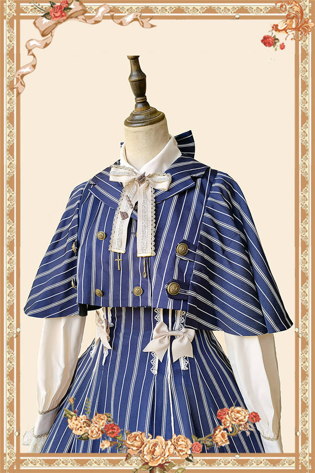 Infanta ~Eternal Heraldry Stripe Lolita JSK + Cape Set