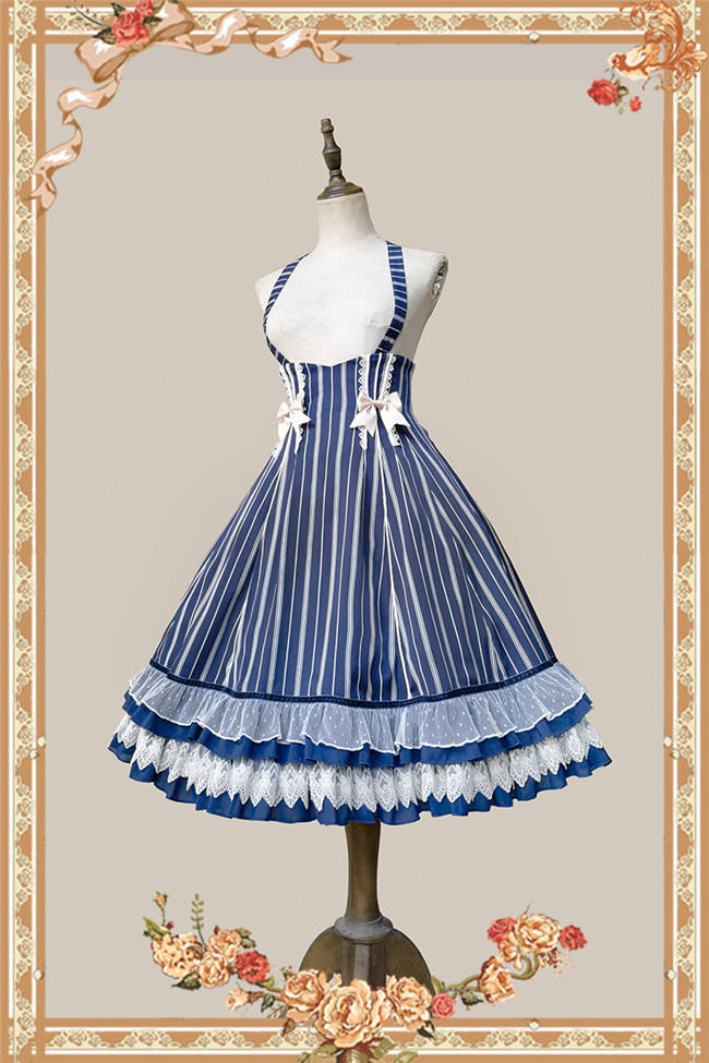 Infanta ~Eternal Heraldry Stripe Lolita JSK + Cape Set