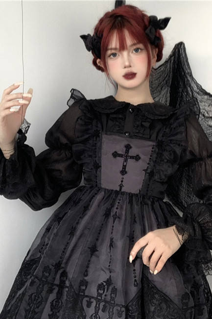 Cross Witch Dark Lolita JSK -Pre-order