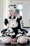 Diamond Honey ~Black White Vintage Lolita Top + Skirt Set -Pre-order