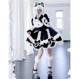 Diamond Honey ~Black White Vintage Lolita Top + Skirt Set -Pre-order