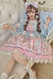 Copy Alice Girl ~The Kitty's Tea Party Sweet Lolita Salopette Pink Size S - In Stock