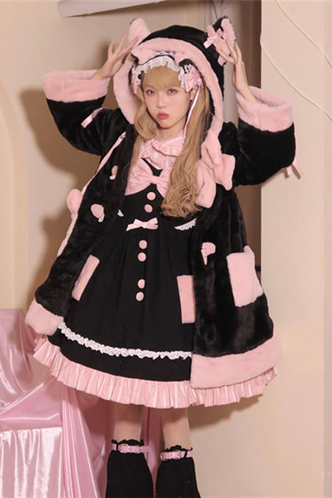 Sweet Cat Diary Lolita JSK/Coat -Black JSK Size S - In Stock