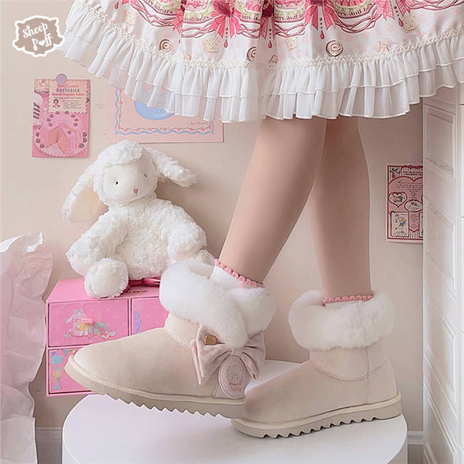 Sheep Puff Snow Boot Winter Shoes