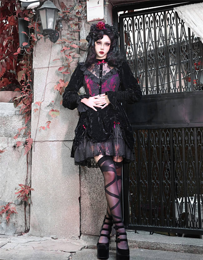 Blood Supply Rose Graveyard Gothic One Piece