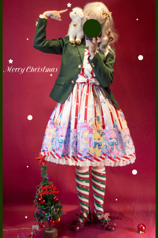 Hearts No Flowers Cotton Christmas Lolita Socks