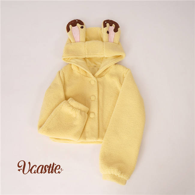 Vcastle ~Donut Embroidery Bunny Ear Winter Lolita Coat