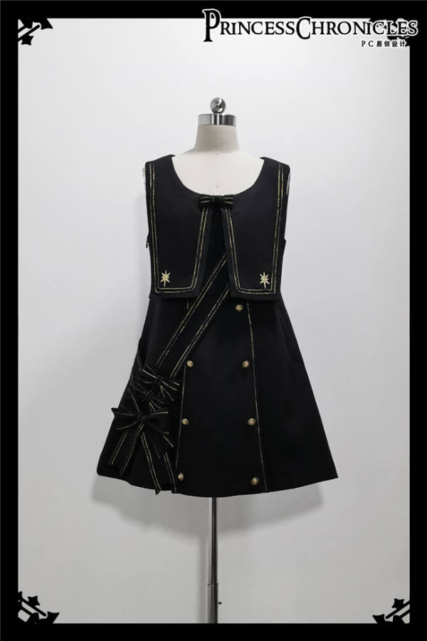 Black Arknights Anime Prince Handsome Ouji Lolita Set