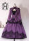 Purple + Black Coat + Skirt Long