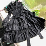 Sweet Ruffles Lolita Dress One Piece Black M - In Stock