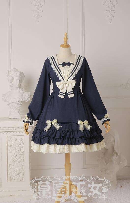 Strawberry Witch Sailor Style OP Lolita Dress