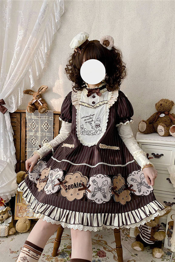 white christmas dresses Girl Bear In Pink Dress main image 0