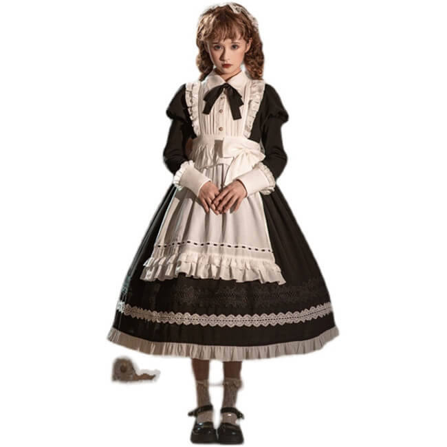Little Maid Dress Winter Halloween Lolita Dress One Pieces