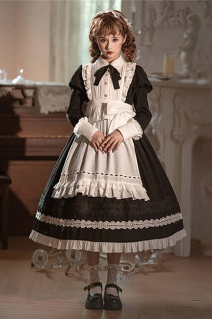 Little Maid Dress Winter Halloween Lolita Dress One Pieces