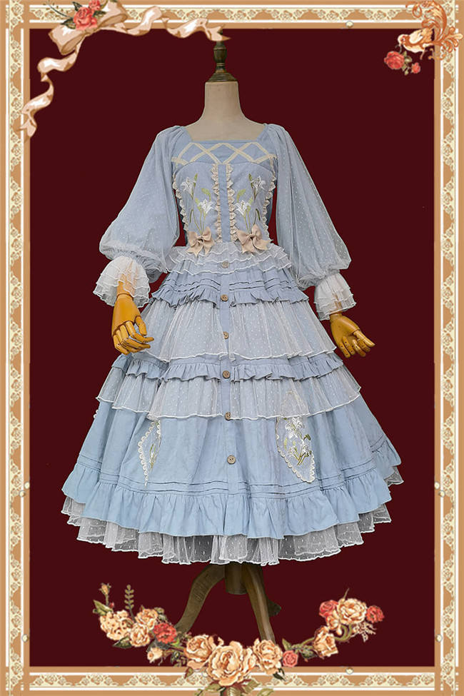 Infanta Lily Cotton Lolita Top, Skirt