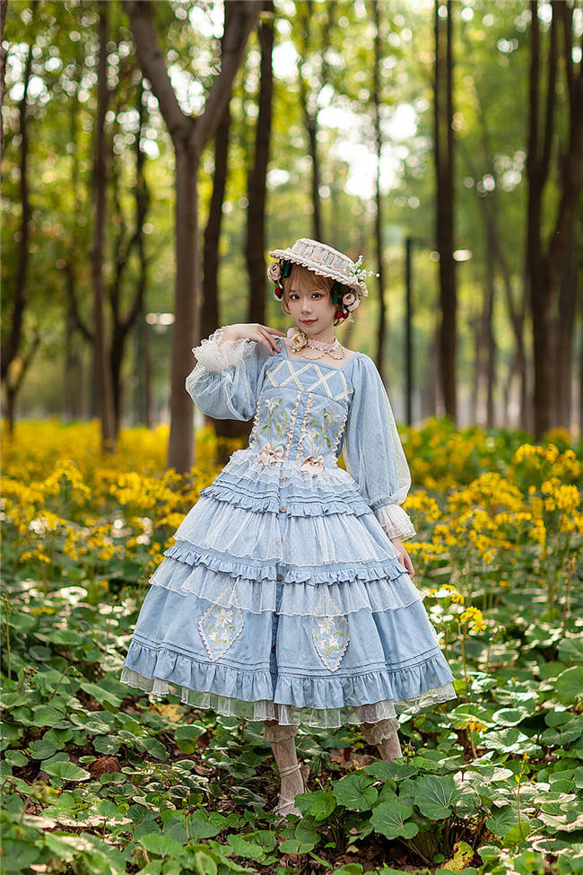 Infanta Lily Cotton Lolita Top, Skirt