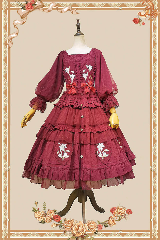 Infanta Lily Cotton Lolita Top, Skirt