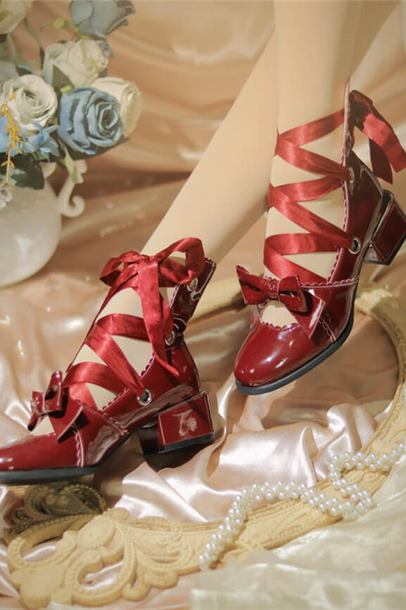 Holographic Bunny Ear Lolita Shoes Flats Fairy Kei Cosplay Kawaii Babe