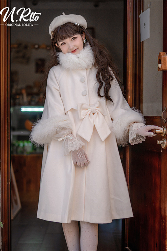 Urtto Xue Fu Lei Sweet Lolita Dress Coat -Winer Lolita Dress Coat