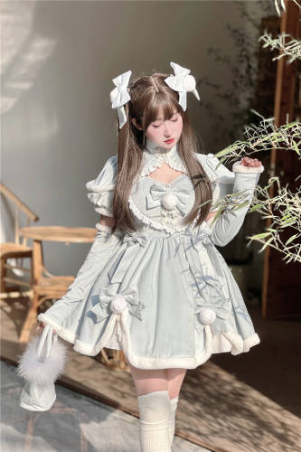 Diamond Honey Velvet Creme Candy Qi Lolita Dress