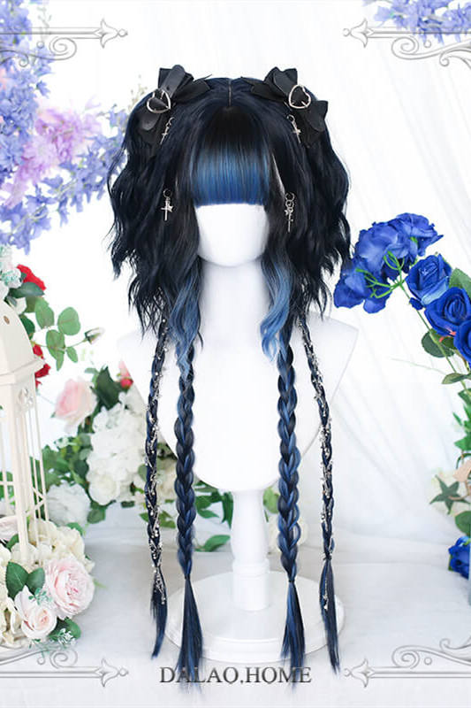 Dalao Home Noble Gradient Blue Lolita Wigs