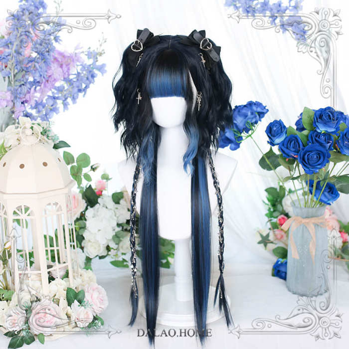 Dalao Home Noble Gradient Blue Lolita Wigs