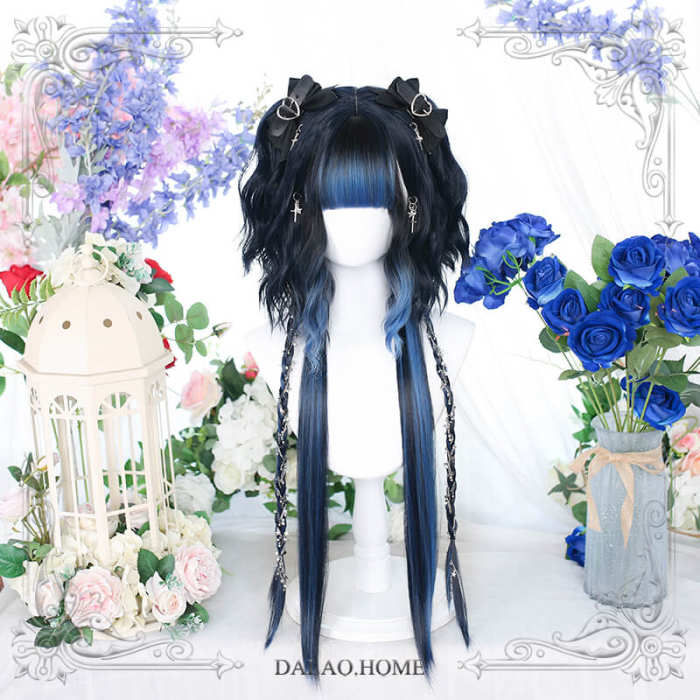 Dalao Home Noble Gradient Blue Lolita Wigs