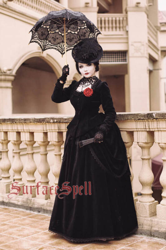 Surface Spell Twilight Manor Gothic Lolita Skirt, Coat and Hat