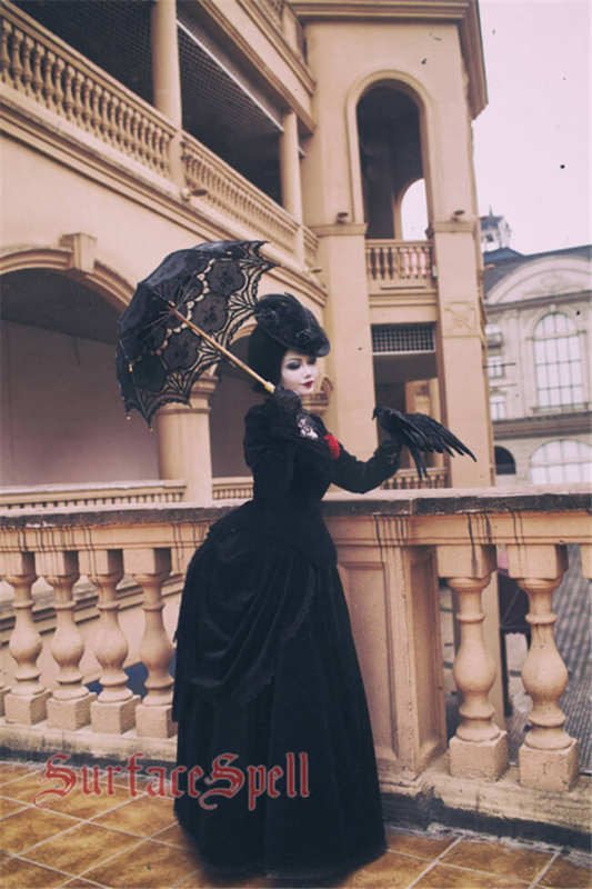 Surface Spell Twilight Manor Gothic Lolita Skirt, Coat and Hat
