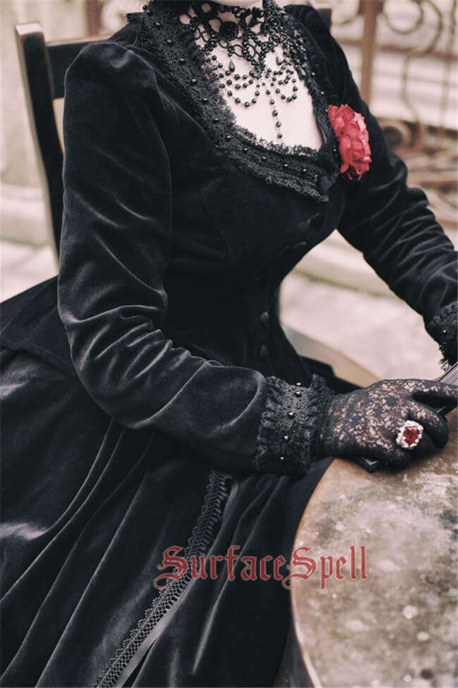 Surface Spell Twilight Manor Gothic Lolita Skirt, Coat and Hat