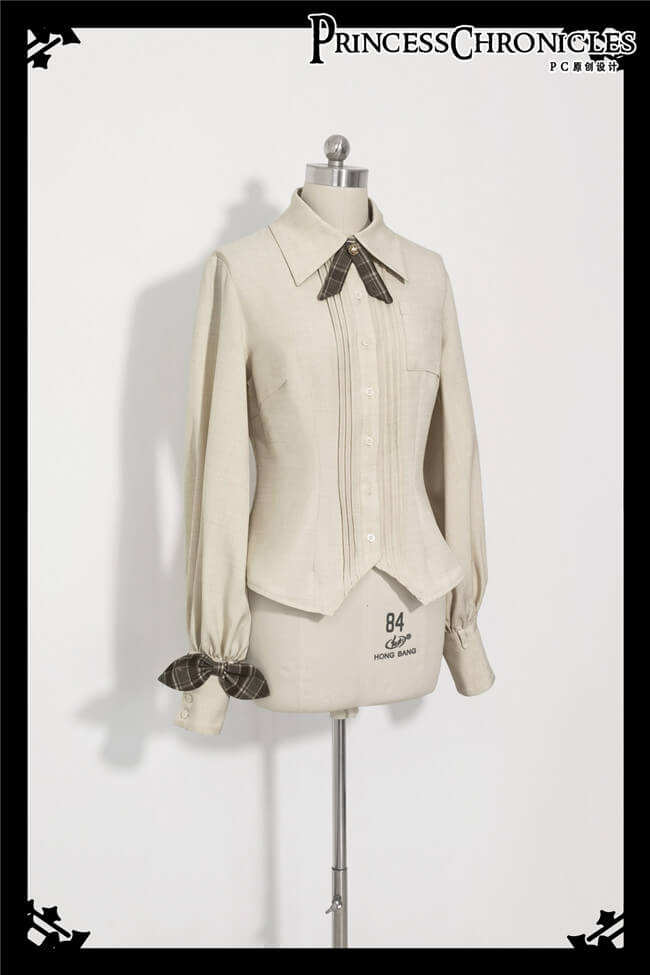 The Secret Morning Post Vest, Pants, Blouse and Hat - Brown Ouji Fashion