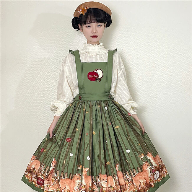 Miss Point ~Little Fox in Wood Classic Lolita Salopette/Skirt -My 