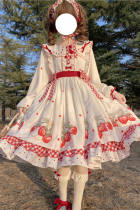 Small Strawberry Sweet Lolita Dress, Blouse, Headdress and Socks
