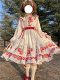 Small Strawberry Sweet Lolita Dress, Blouse, Headdress and Socks