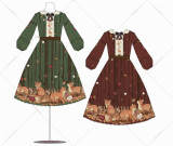 Miss Point ~Little Fox in Woods Embroidery Classic Lolita Dress